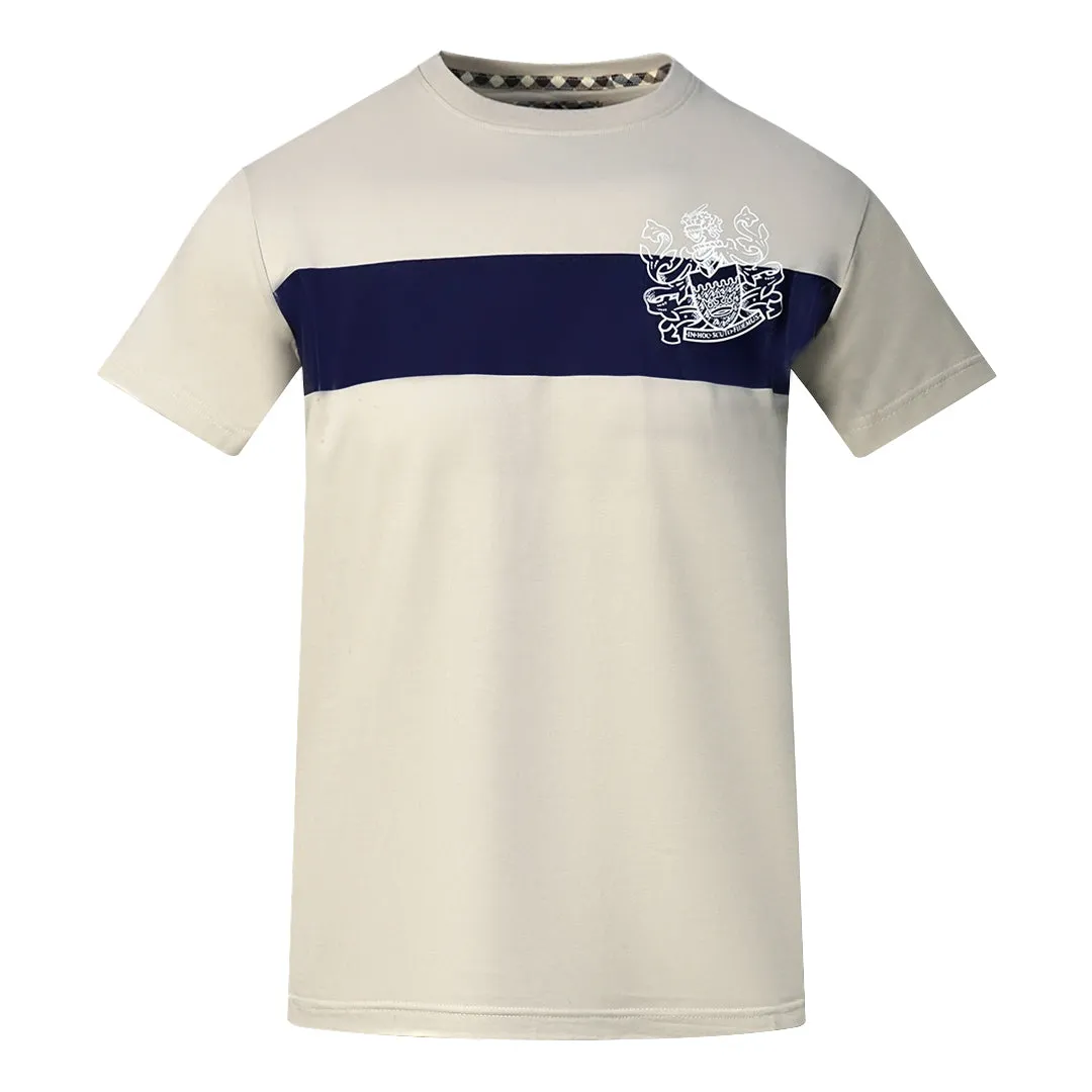 Aquascutum Block Aldis Logo Beige T-Shirt