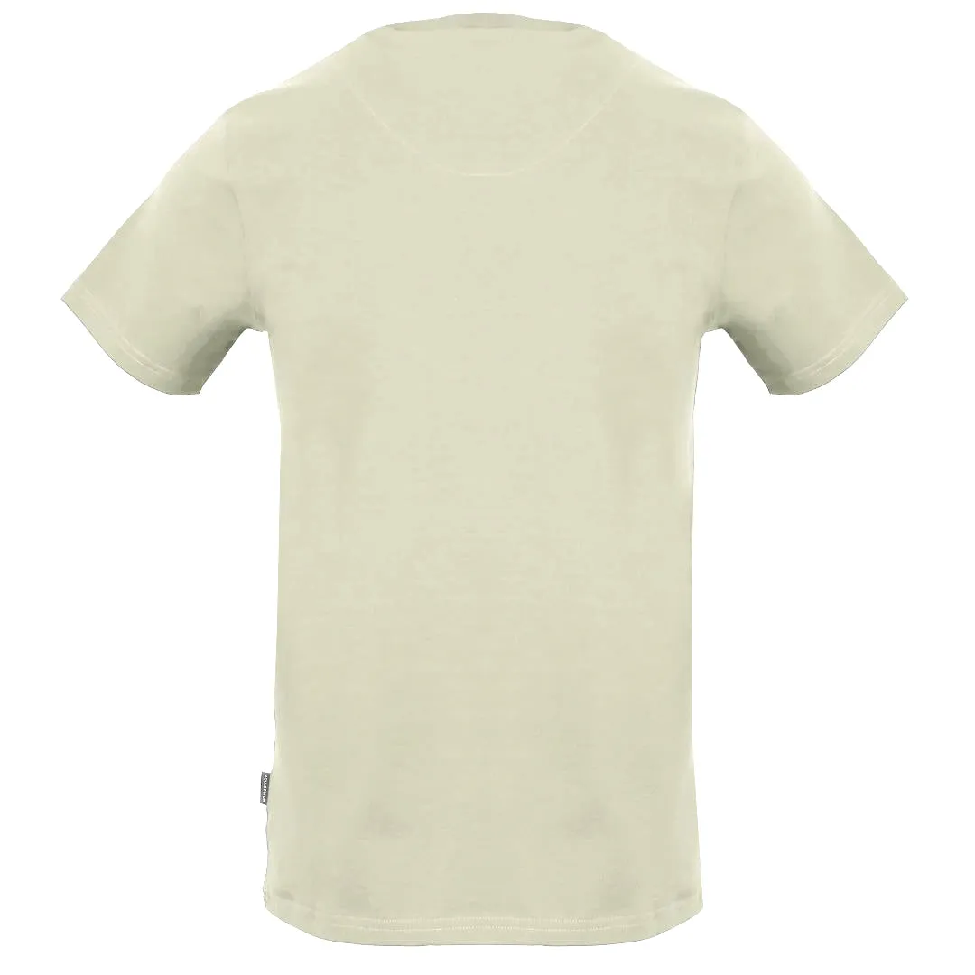 Aquascutum Block Aldis Logo Beige T-Shirt
