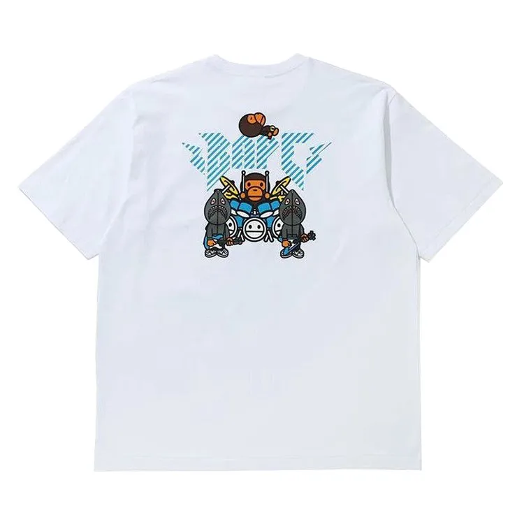 BAPE Baby Milo Rock Band RLX Tee 'White', White