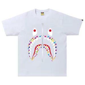 BAPE Sta Pattern Shark Tee 'White', White