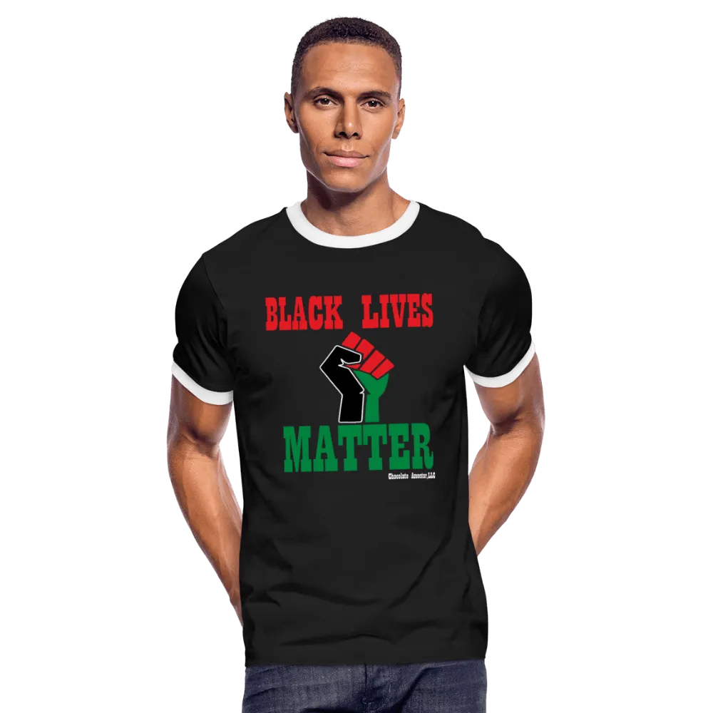Black Lives Matter Pan African Unisex Ringer T-Shirt