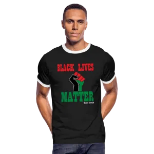 Black Lives Matter Pan African Unisex Ringer T-Shirt