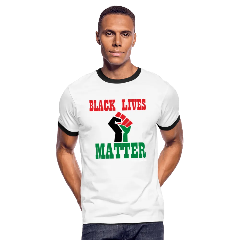 Black Lives Matter Pan African Unisex Ringer T-Shirt