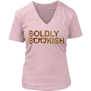 Boldly bookish V-neck