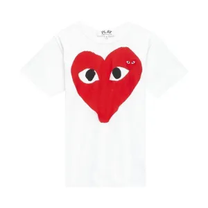 Comme des Garçons PLAY Big Heart Tee 'White', white