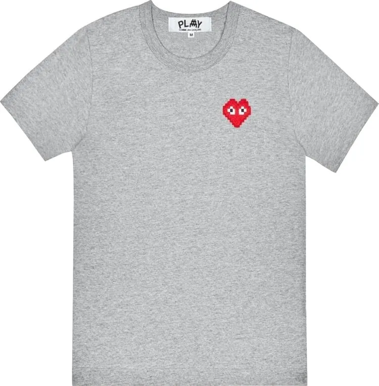 Comme des Garçons PLAY x Invader Heart Tee 'Grey', gray