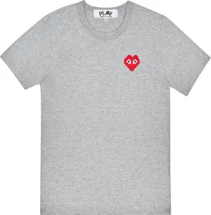 Comme des Garçons PLAY x Invader Heart Tee 'Grey', gray