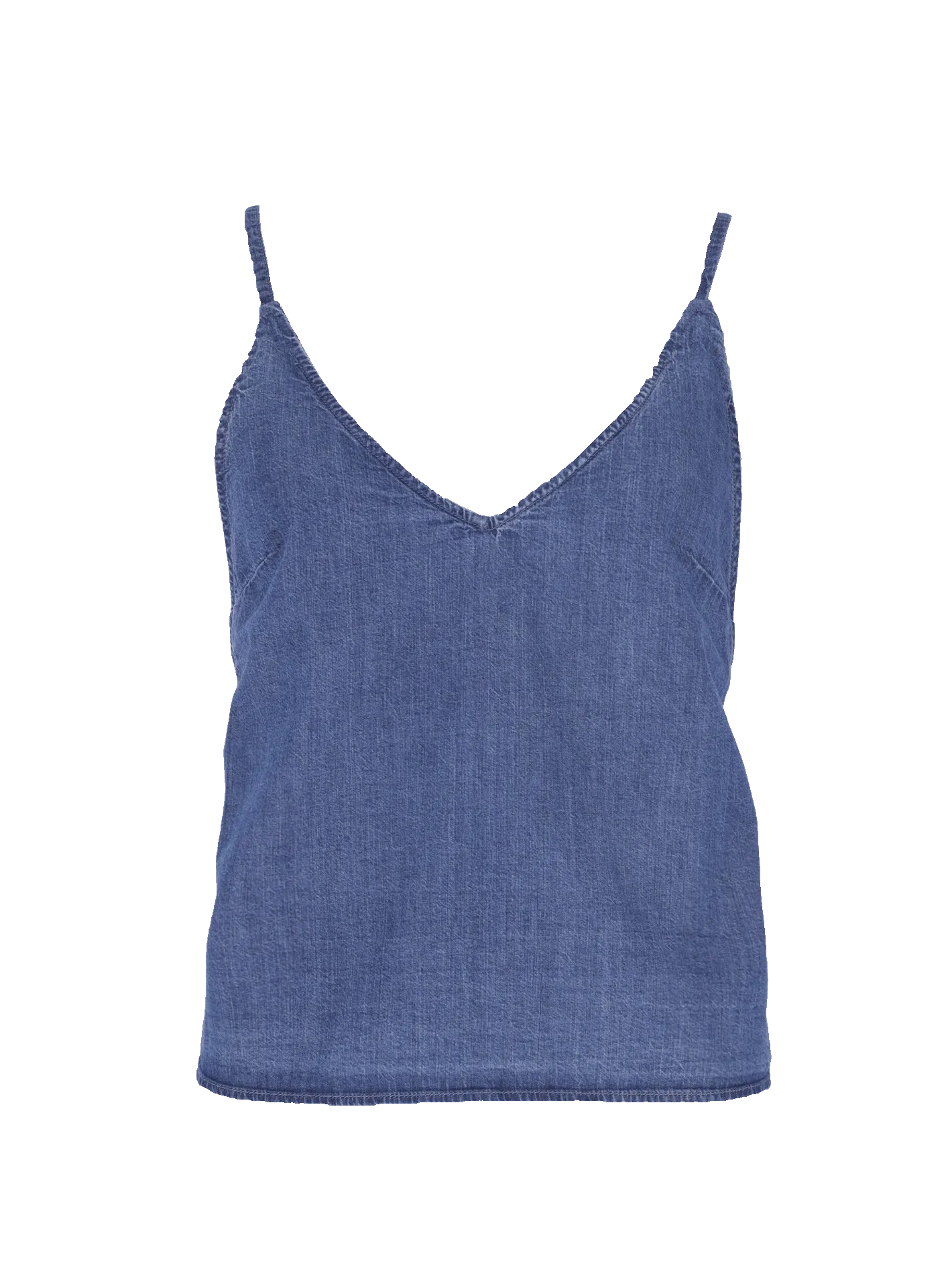 criss-cross back denim top