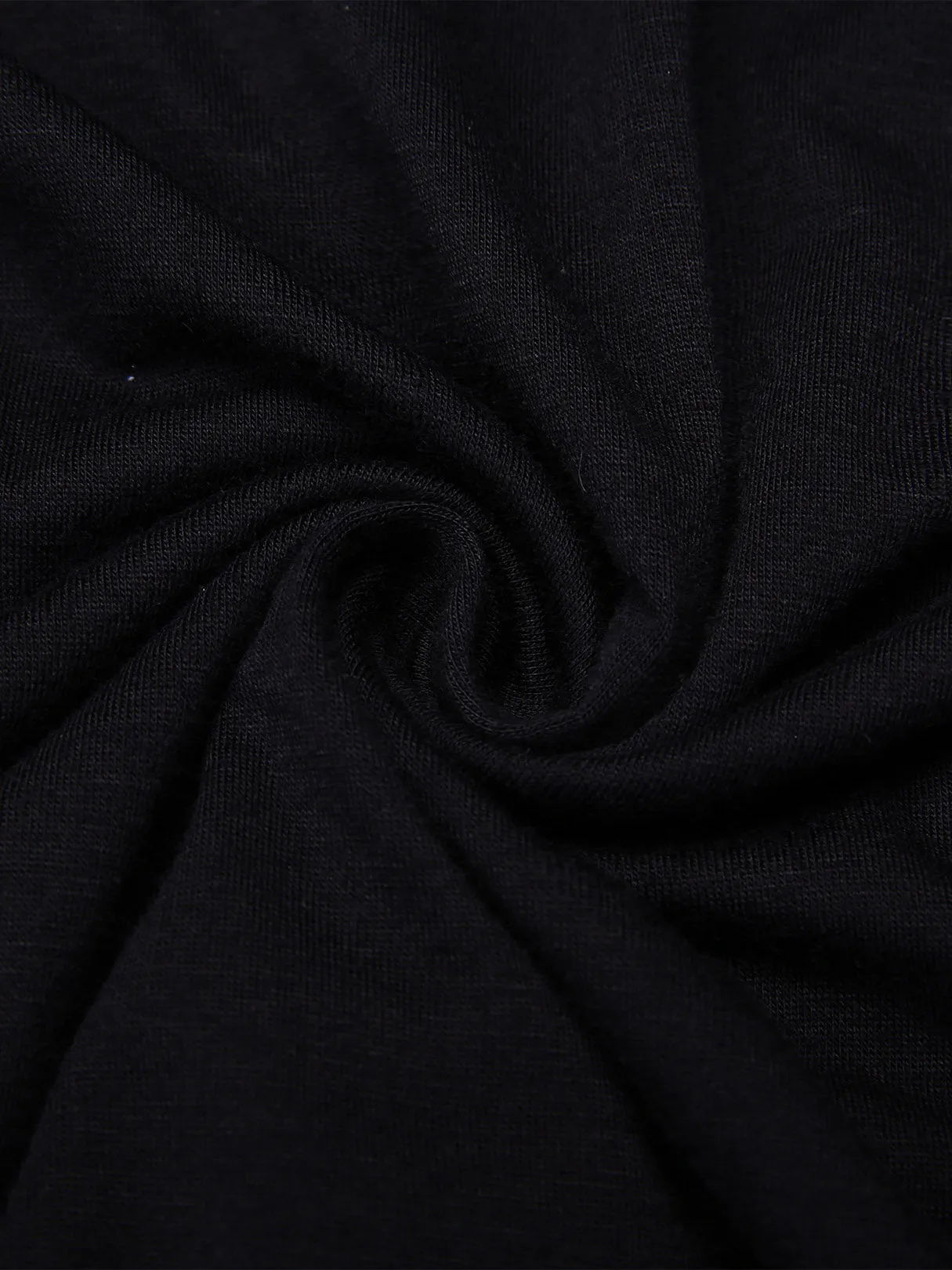 Custom V-Neck Button-front Short Sleeve Black T-Shirts