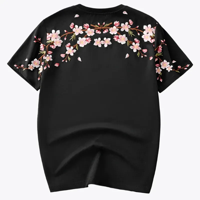 Embroidered Sakura T-Shirt