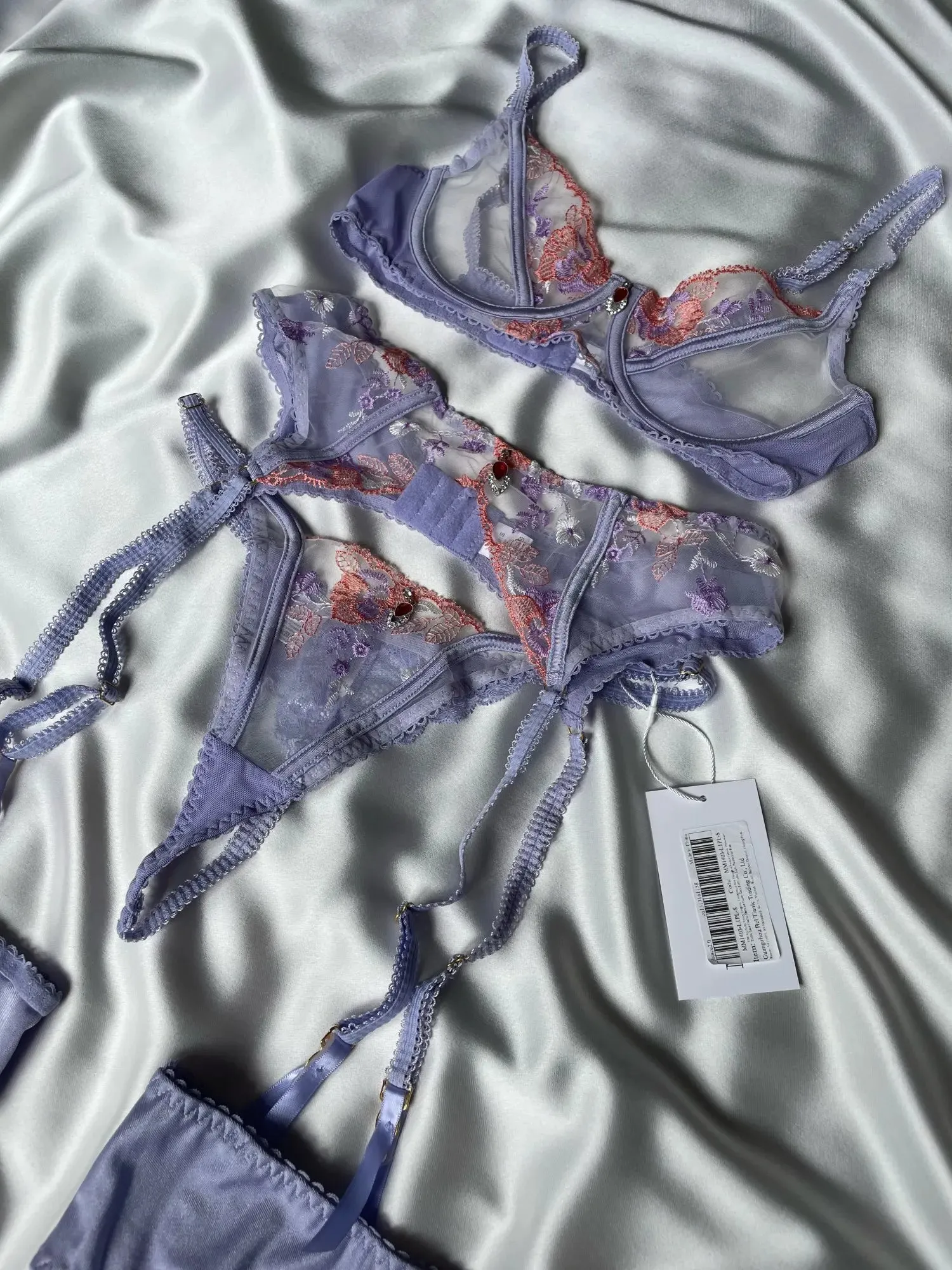 Enchantress Thong Garter Set with Stocking Leg Strap