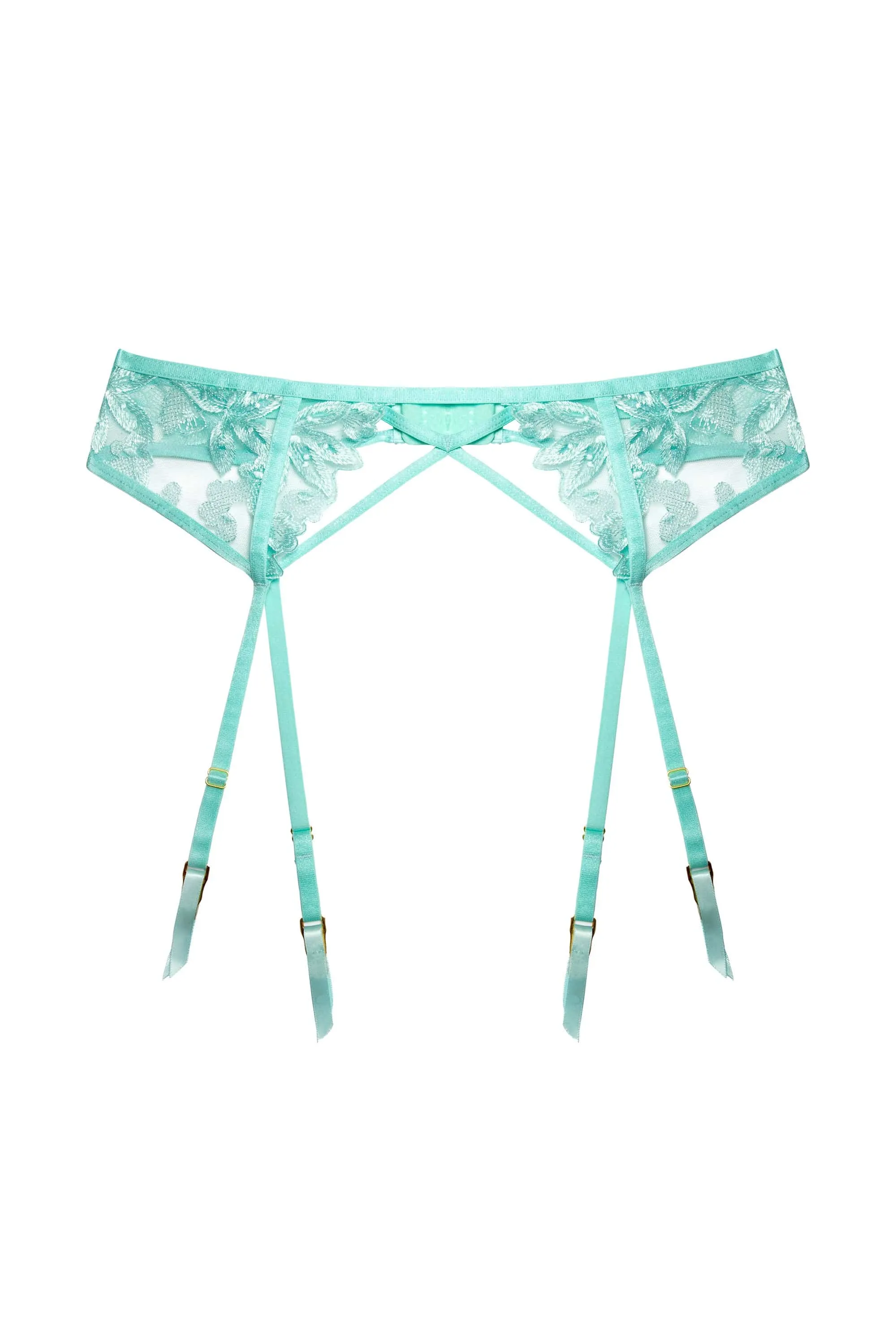 Eva Blue Graphic Embroidery Suspender