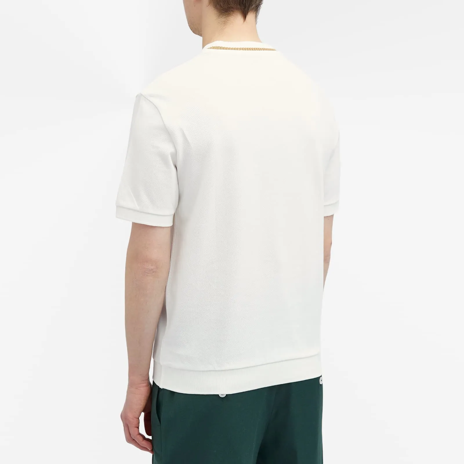 Fred Perry Crew Neck Pique T-Shirt in Snow White
