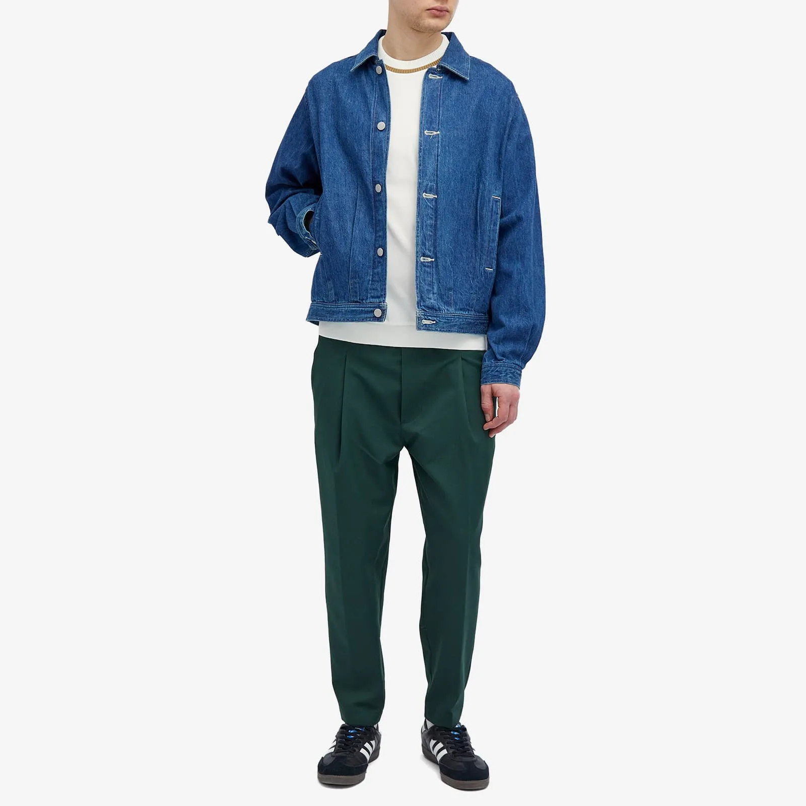 Fred Perry Crew Neck Pique T-Shirt in Snow White