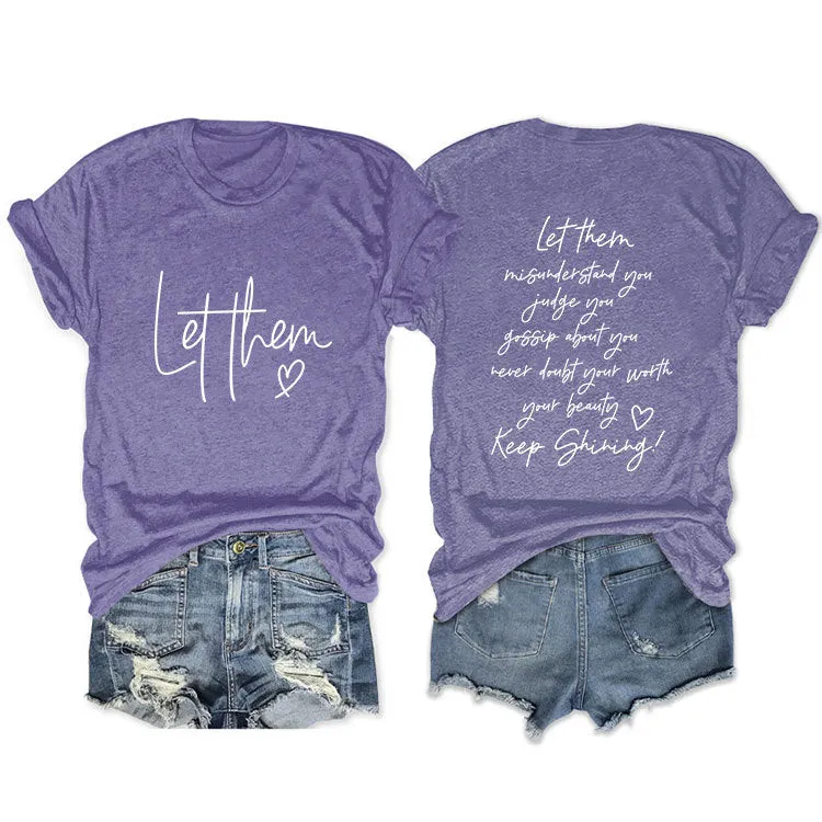 Front and rear printing let them misuIker staid simple short sleeves