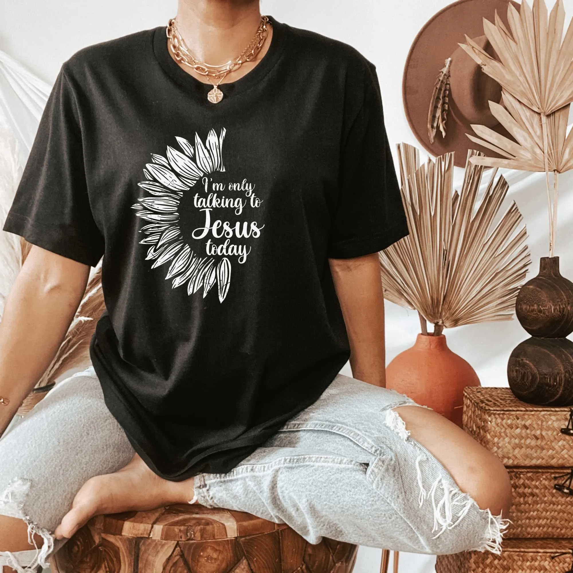 I'm Only Talking To Jesus Today, Funny Religious Shirts