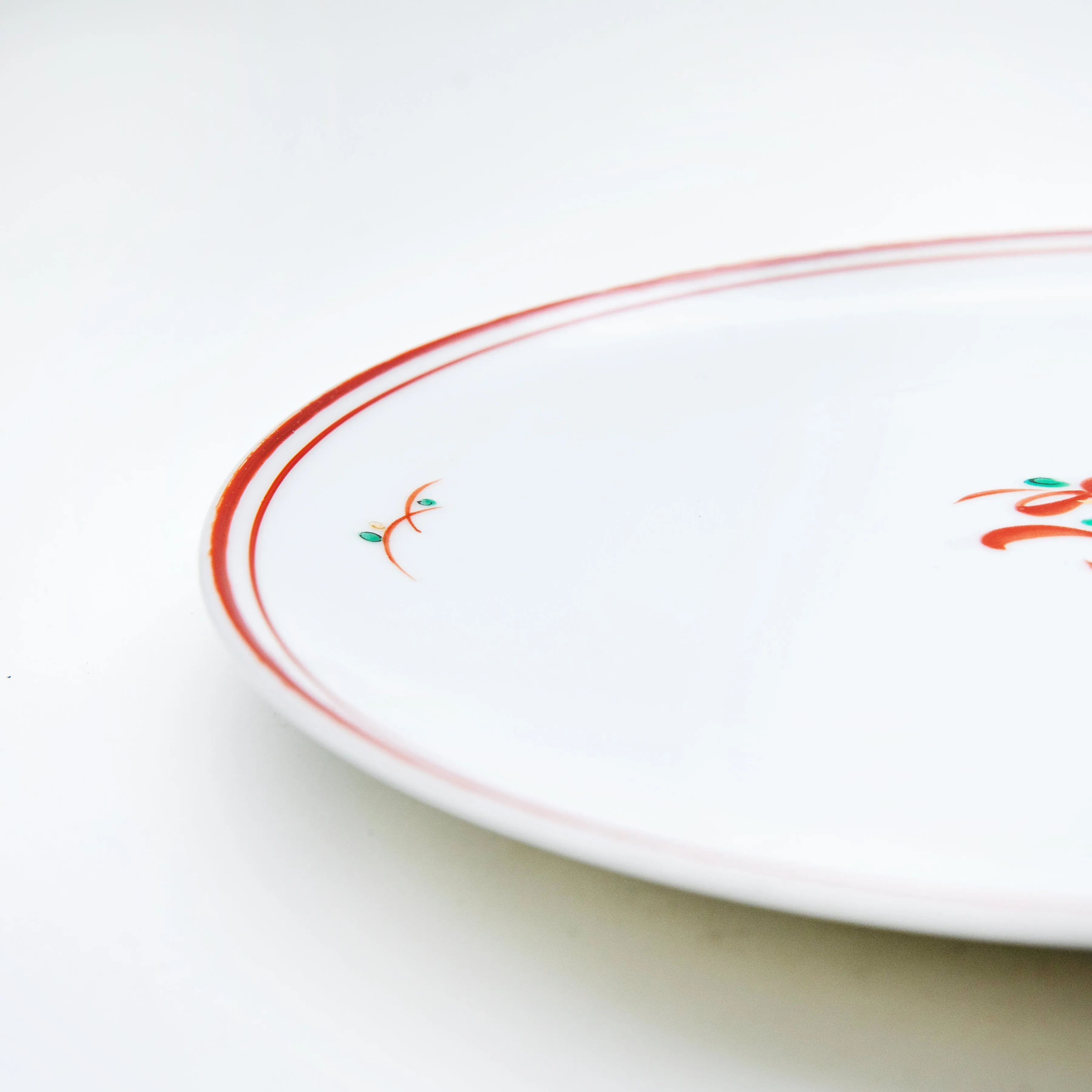 Japanese Porcelain Red Painting Plate