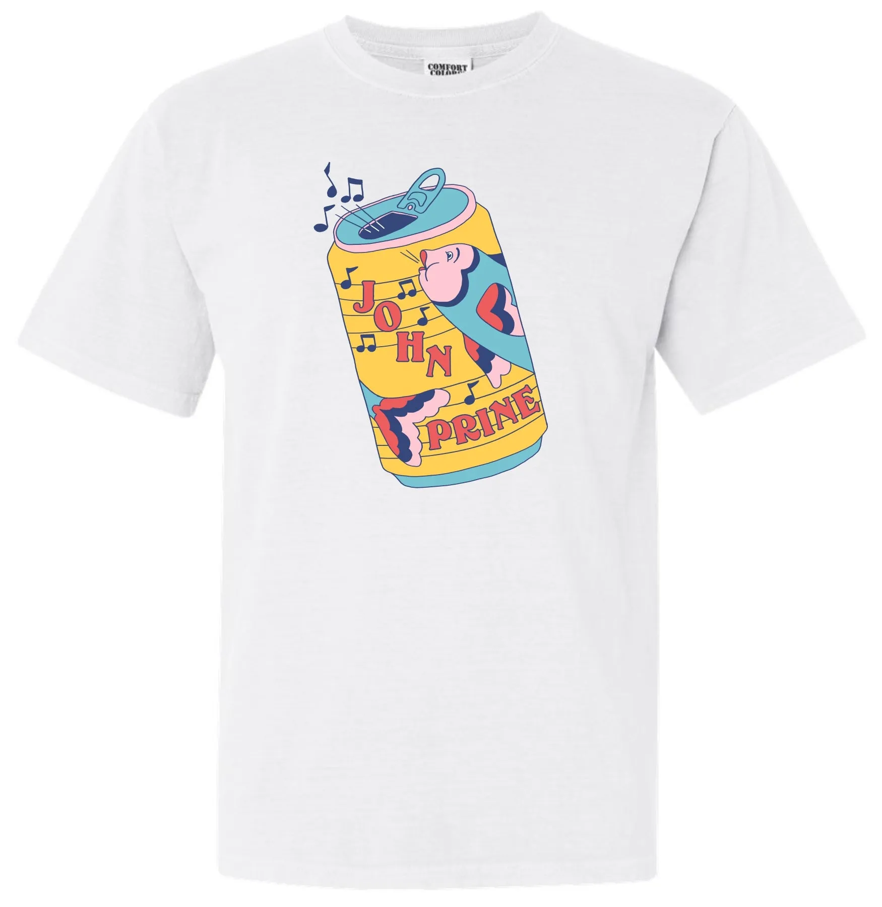 John Prine - Fish & Whistle Can T-Shirt - OH BOY RECORDS
