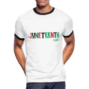 Juneteenth Pan African RBG Unisex Ringer T-Shirt