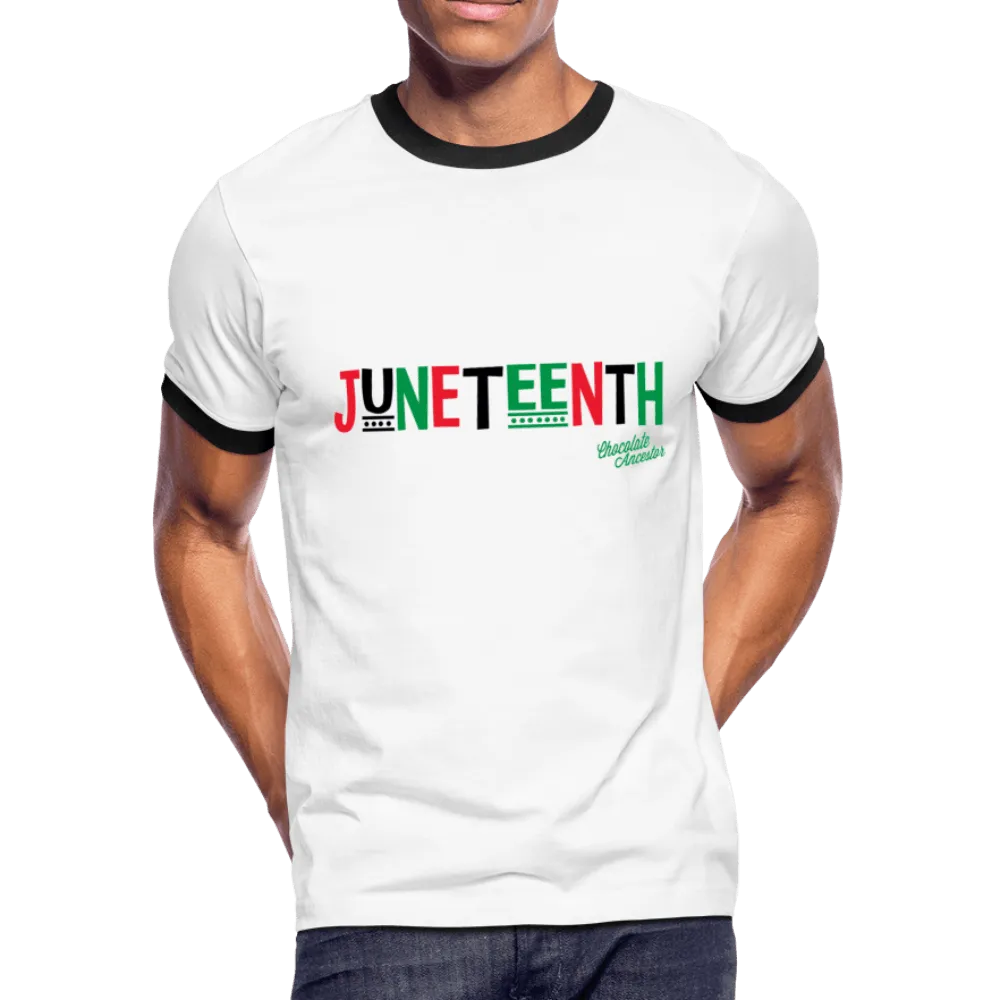 Juneteenth Pan African RBG Unisex Ringer T-Shirt