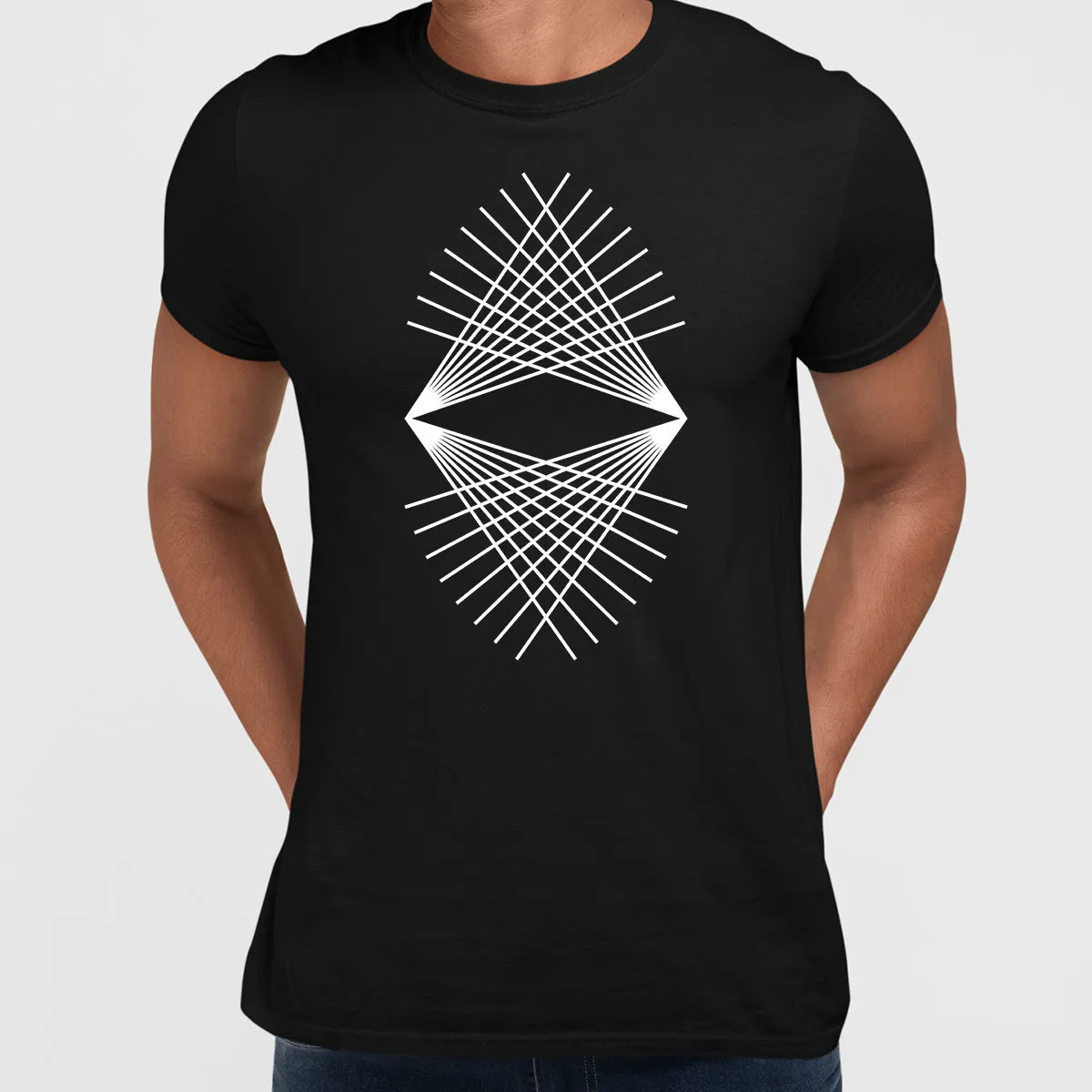 Modern Geometric Elements - Line Dots & Shapes Printed t-shirts Unisex Sample 12