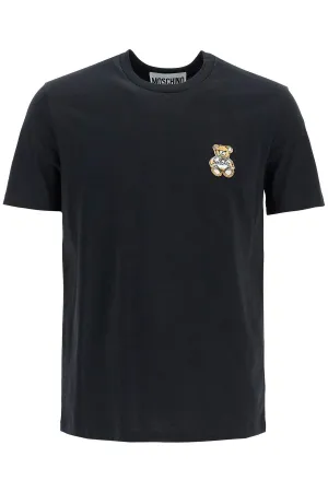 MOSCHINO teddy bear patch t-shirt with