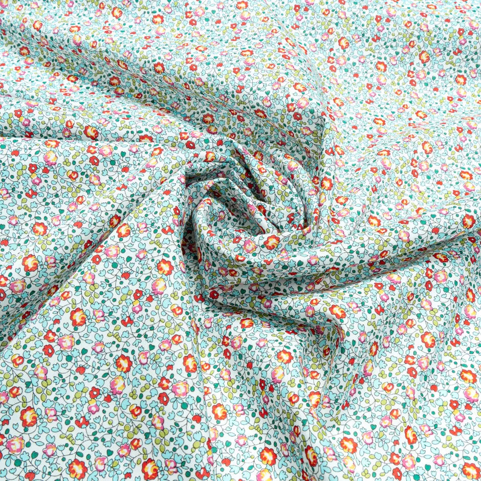 Pink & Red Floral 'Eloise' Cotton Tana Lawn