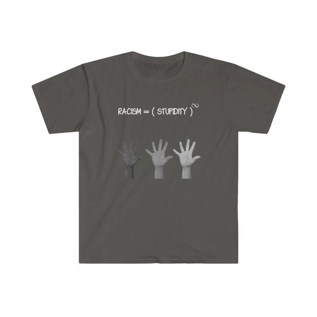 Racism is infinite stupidity. Unisex Printed crewneck t-shirts,New Year,birthday/christmas/Anniversary/Covid/Valentine/Friends/2021 gifts