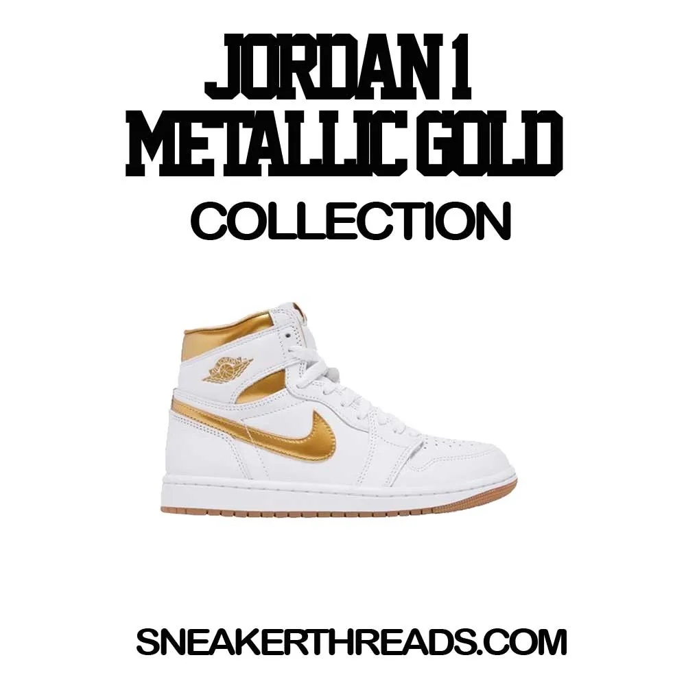 Retro 1 White Metallic Gold Freedom Shirt