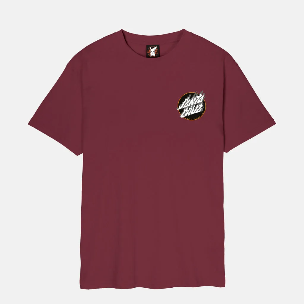 Santa Cruz - Fire Type Pokemon T-Shirt - Maroon