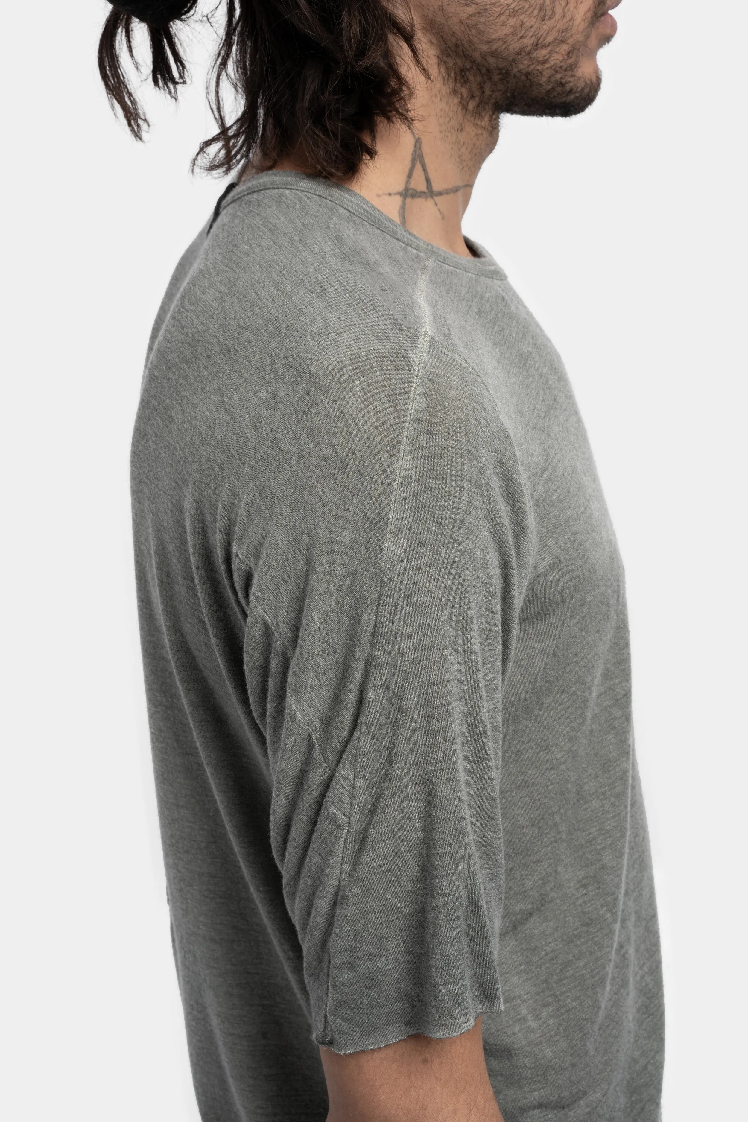Semi Raglan cashmere blend T-Shirt, Army