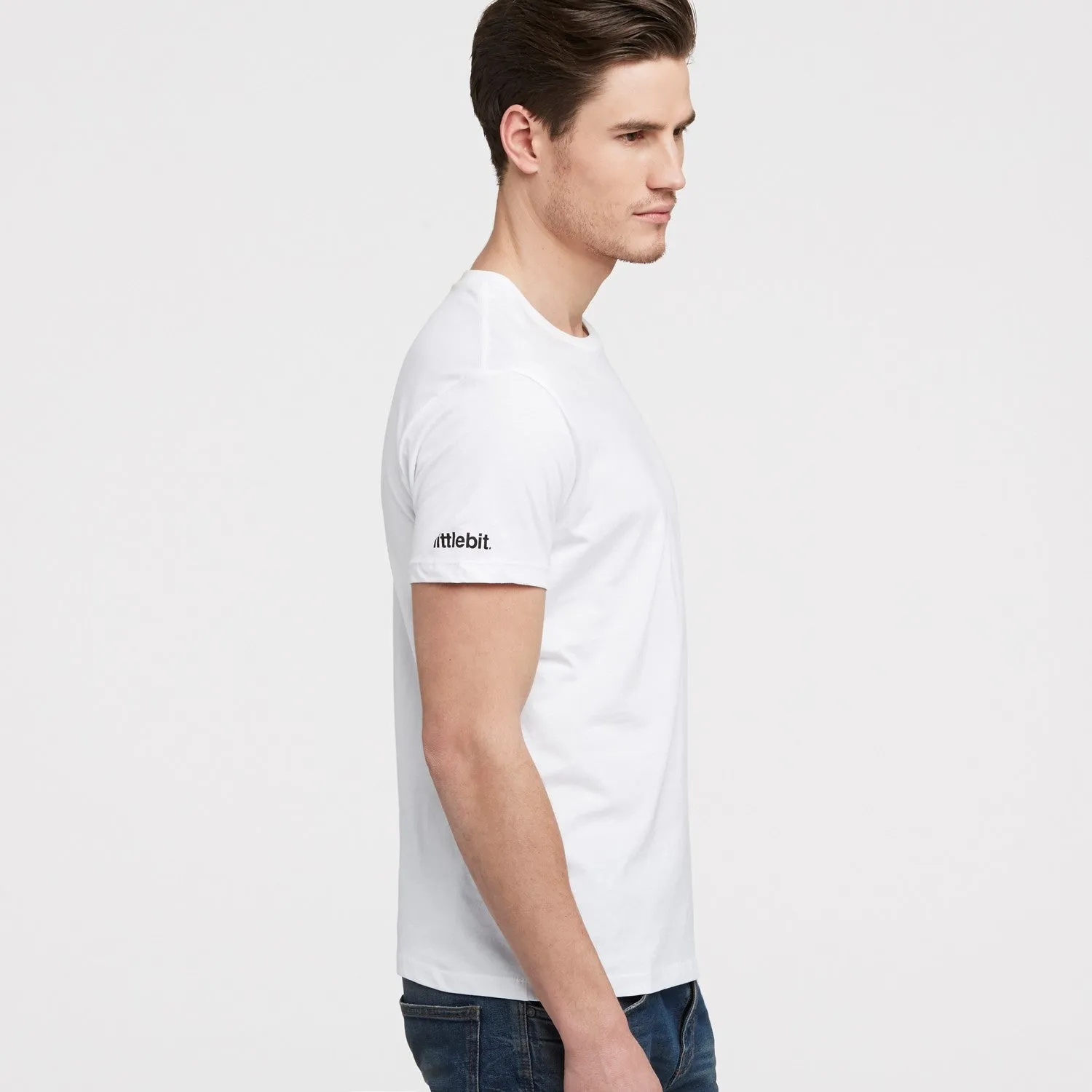 'Sleeve Logo' Mens Crew Neck T-Shirt