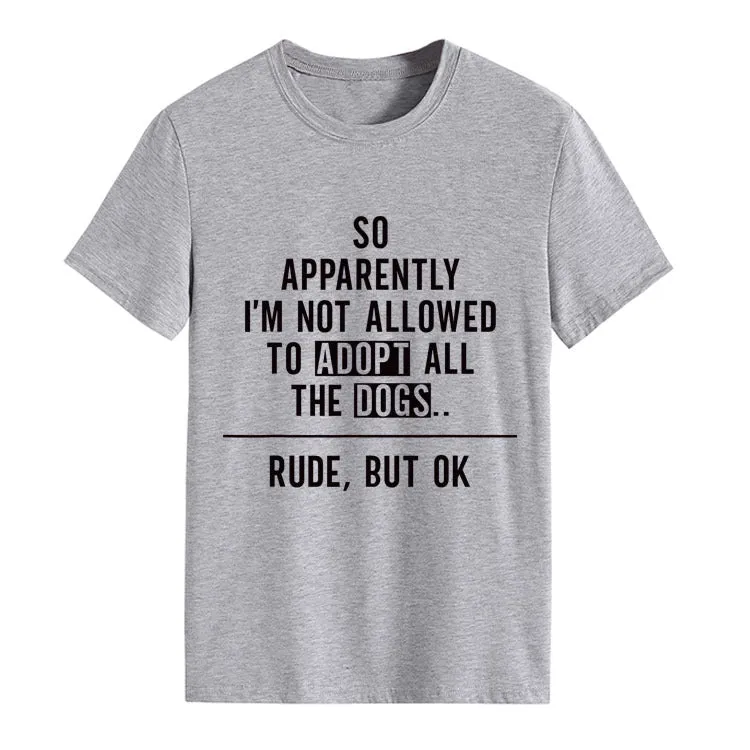 SO APPARENTLY I'm Fashion Crew Neck Letter Loose Short Sleeve T-Shirt Women