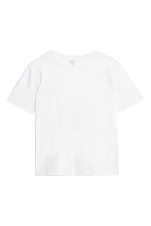 Soft White Cotton Modal Relaxed T-Shirt