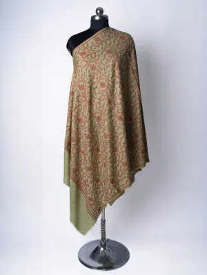 Sozni Zareen Paisley Hand Embroidered Pashmina Shawl
