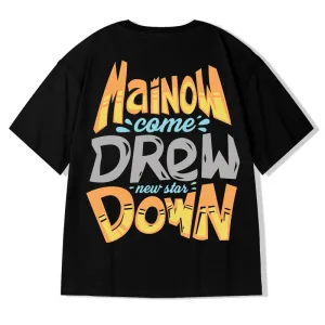T-shirts loose oversize unisex wear half-sleeved