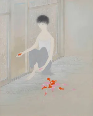 Untitled - Lady with Fishes - Art Prints