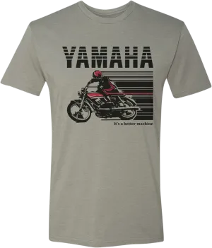 YAMAHA APPAREL Yamaha Cycle T-Shirt - Stone Gray/Red - Medium NP21S-M1968-M